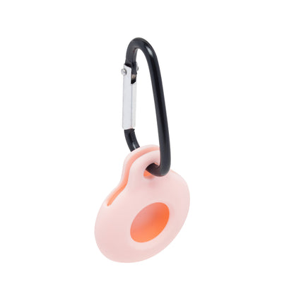 Linocell AirTag Silikonetui med karabinkrok – Rosa – produktbilde 1