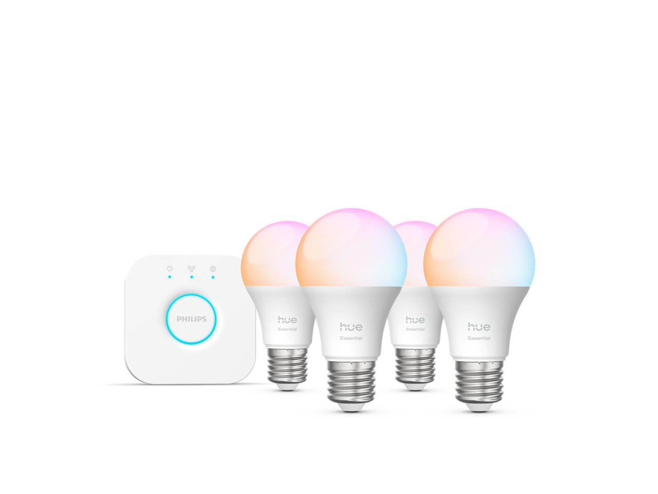 Basis startsett: 4 smarte lamper E27 (806 lm) – produktbilde