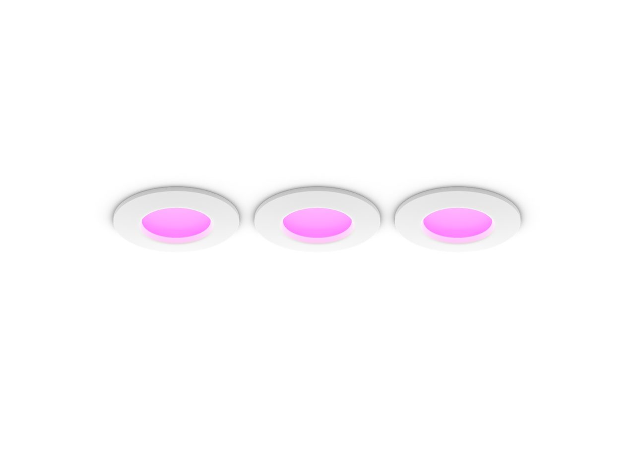 Philips Hue Slim innfeltlampe, 90 mm, 3-pk – produktbilde