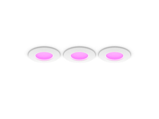 Philips Hue Slim innfeltlampe, 90 mm, 3-pk – produktbilde