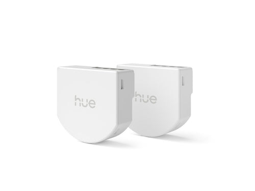 Philips Hue kablet veggbrytermodul for smarte lamper (2‑pakning) – produktbilde