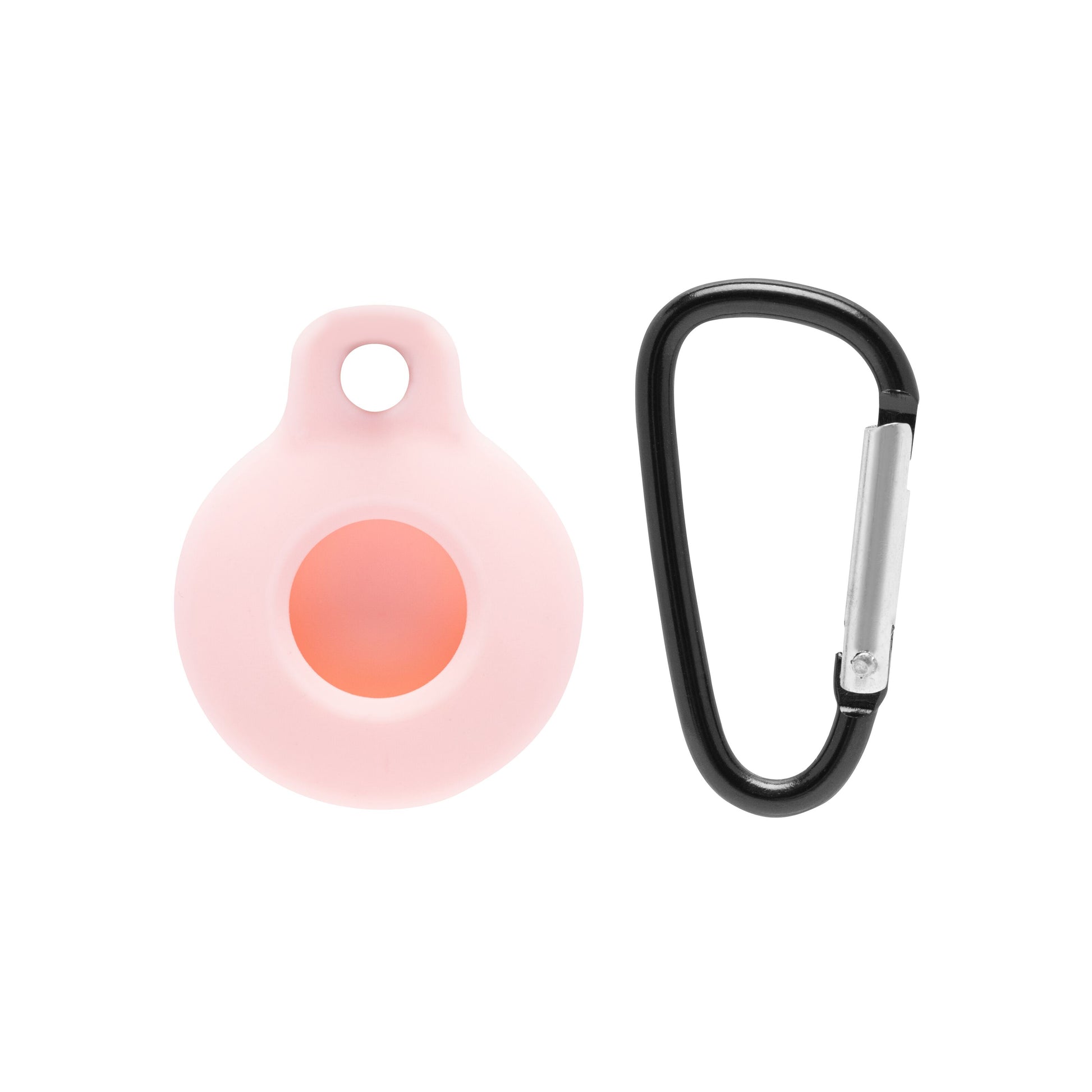 Linocell AirTag Silikonetui med karabinkrok – Rosa – produktbilde 5