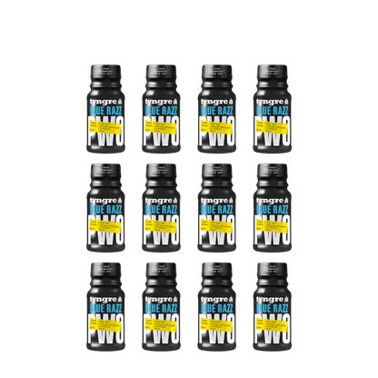 Tyngre PWO og shots – variant PWO-shot – Blue Raspberry 12-pack (60ml x 12st)
