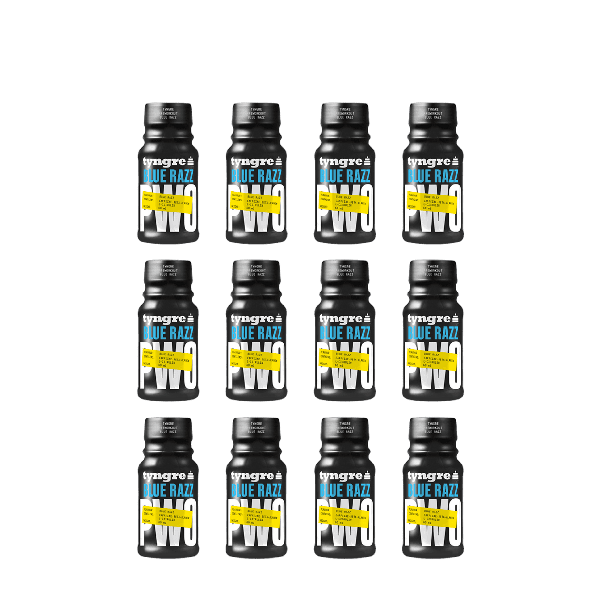 PWO Shot Blue Raspberry 12-pack