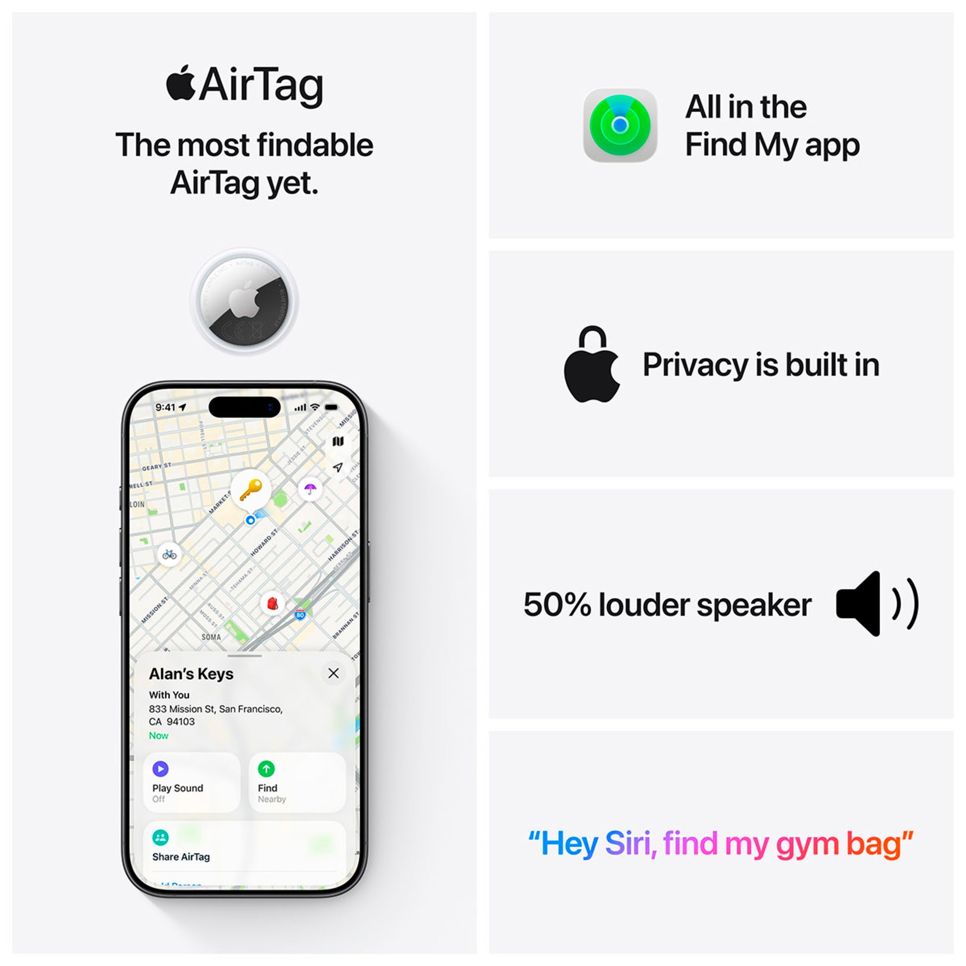 Apple AirTag 2. gen. – 4-pack – produktbilde 6