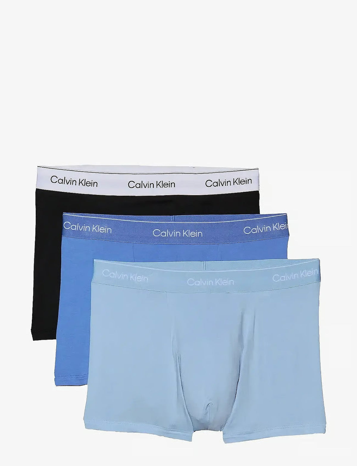 Calvin Klein RELAXED FIT TRUNK 3PK herreunderbukser, 3-PACK i svart GLACIER blå BELL