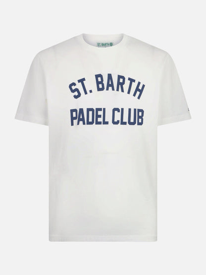Arnott heavy cotton t-skjorte med St. Barth Padel Club-trykk – produktbilde