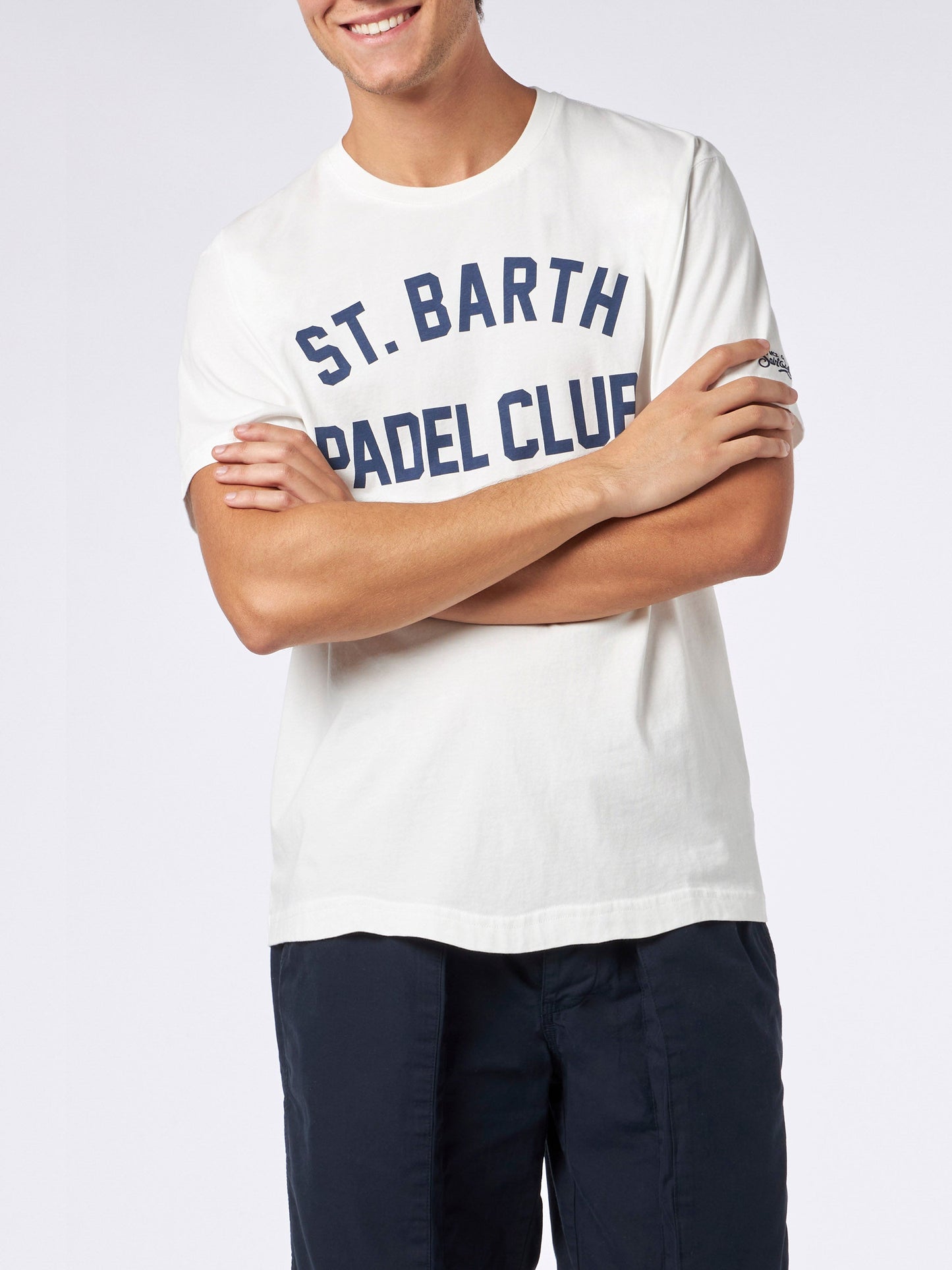 Arnott heavy cotton t-skjorte med St. Barth Padel Club-trykk – offisielt produktbilde 3