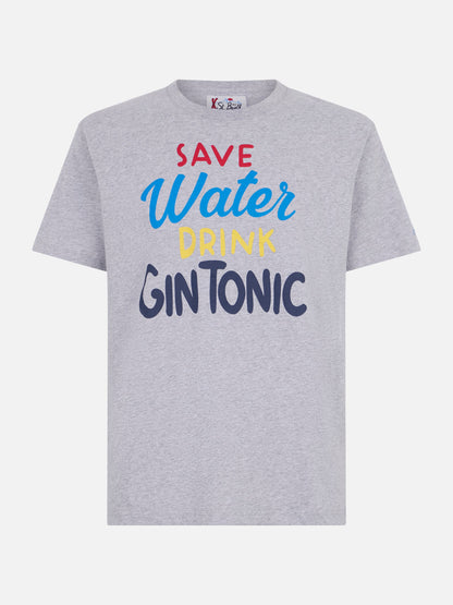 T-skjorte i tung bomull med Gin Tonic-print – produktbilde