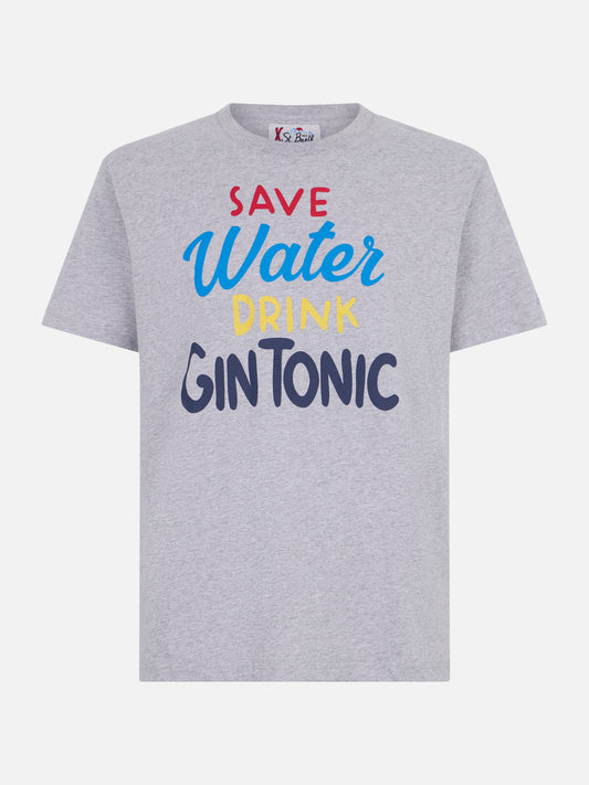 T-skjorte i tung bomull med Gin Tonic-print – produktbilde