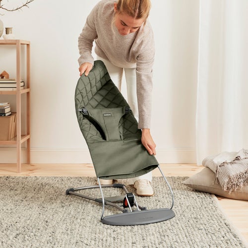 BabyBjörn Bliss Babysitter Vevd Klassisk Quilt, Mørkegrønn