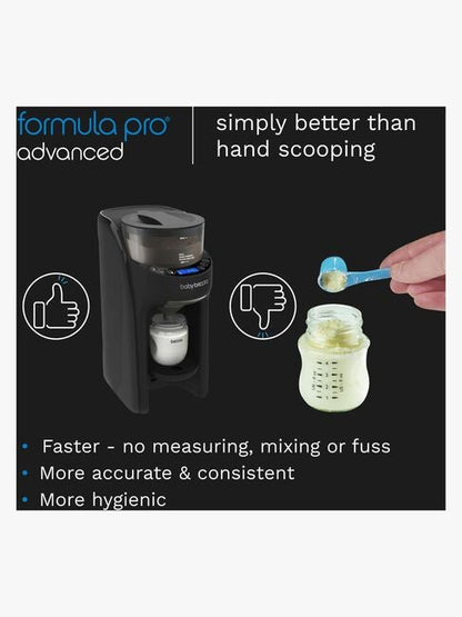 Baby Brezza Formula Pro Advanced Melkeerstatning- og vellingmaskin, Svart