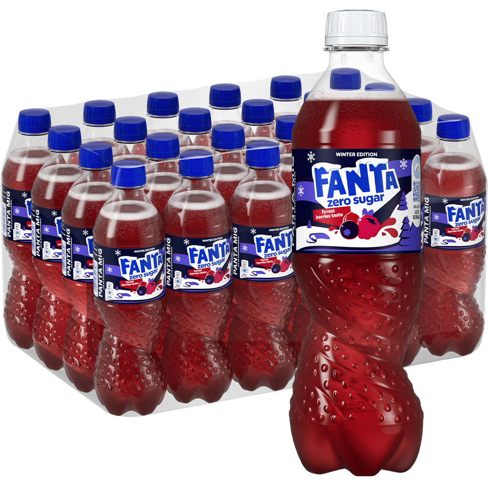 Fanta Zero Forest Berry 24 x 500 ml storpakke