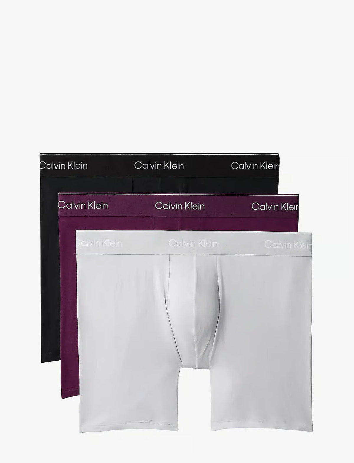 Calvin Klein BOXER BRIEF 3PK herreunderbukser, 3-PACK i svart HARBOR MIST DARK PURPLE W DT