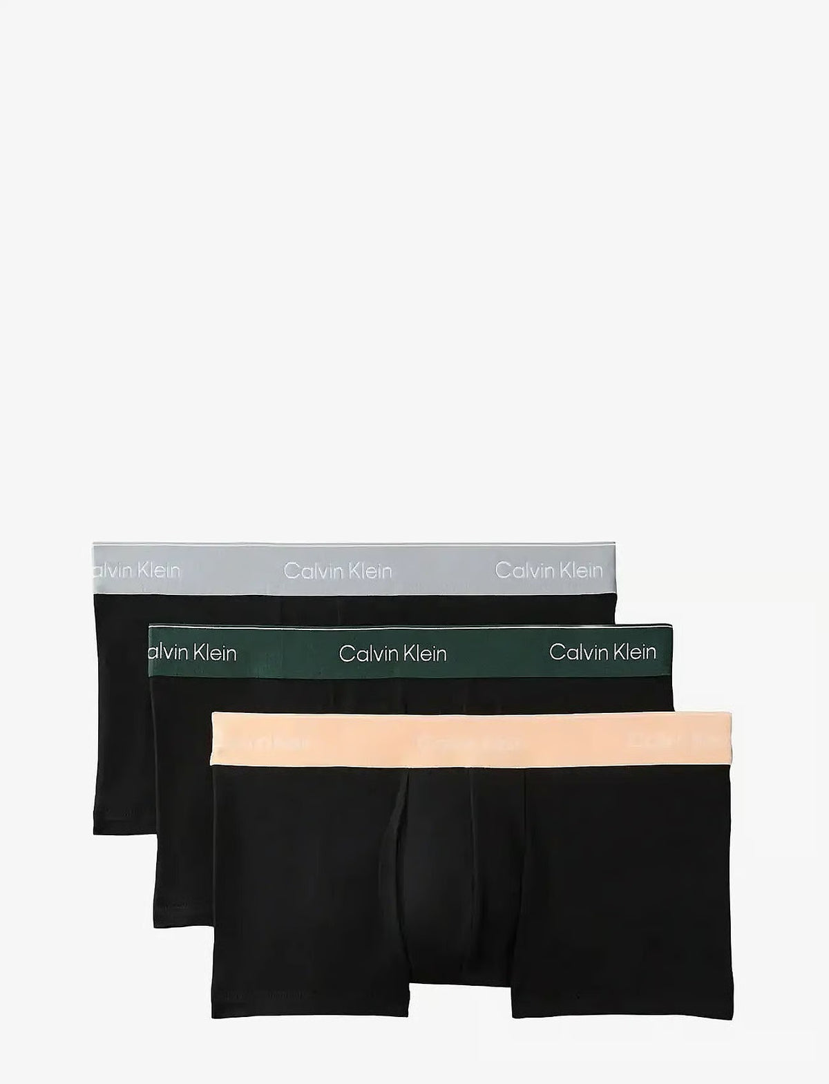 Calvin Klein LOW RISE TRUNK 3PK herreunderbukser, 3-PACK i svart W DARKEST SPRUCE WB svart W