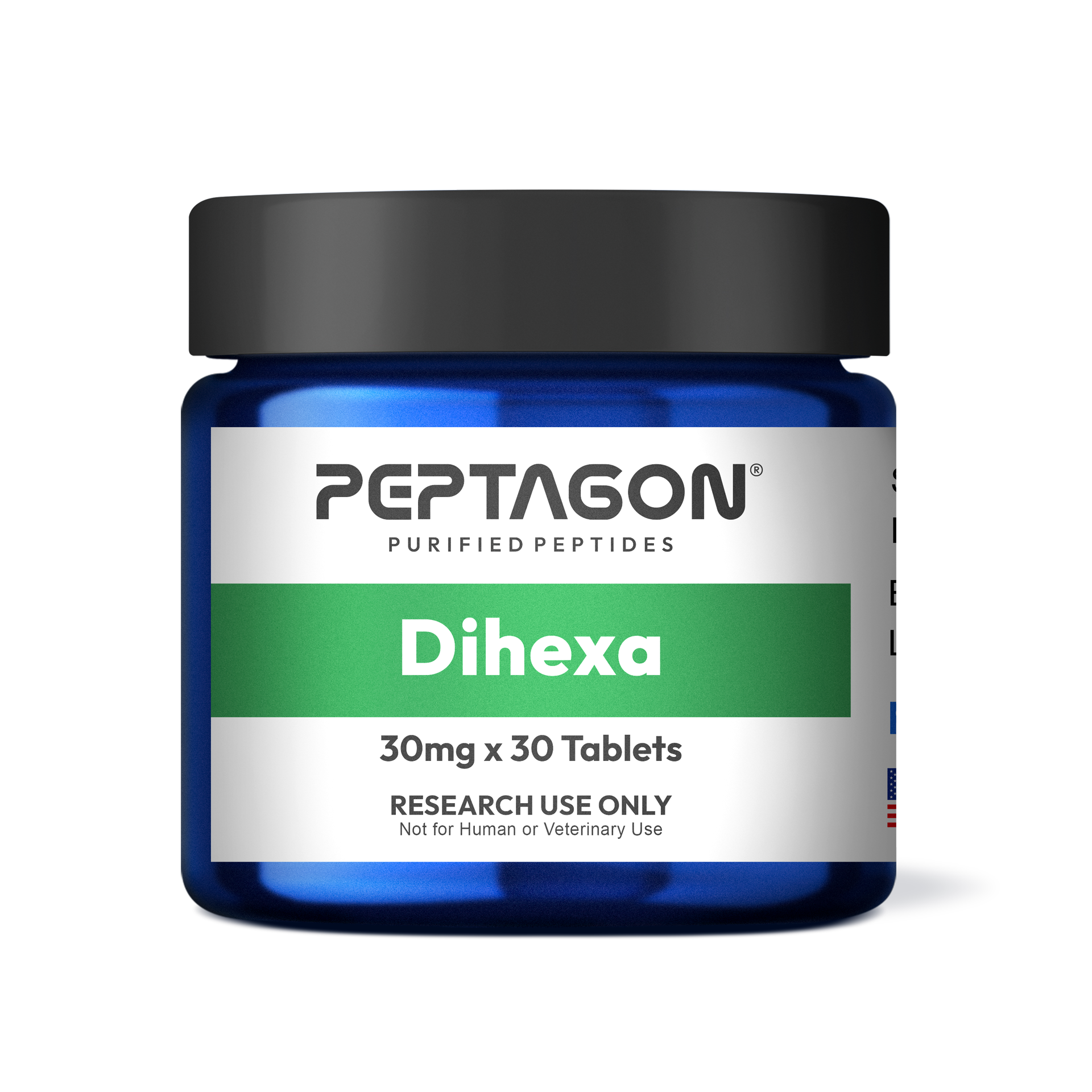 Peptagon Dihexa Research Tablets – 8mg / 30mg – 30 Count – official product image 2