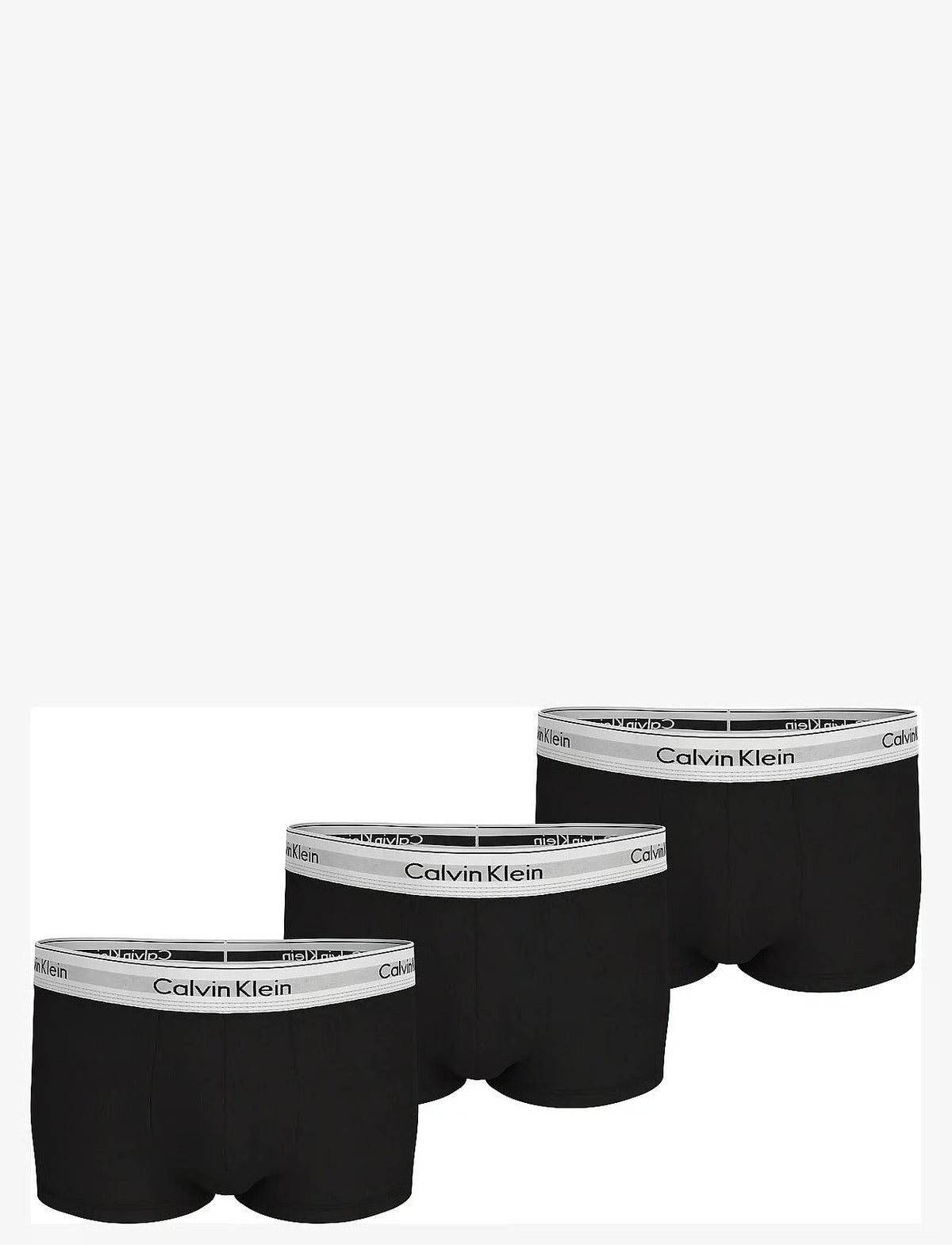 Calvin Klein LOW RISE TRUNK 3PK herreunderbukser, 3-PACK i svart svart svart
