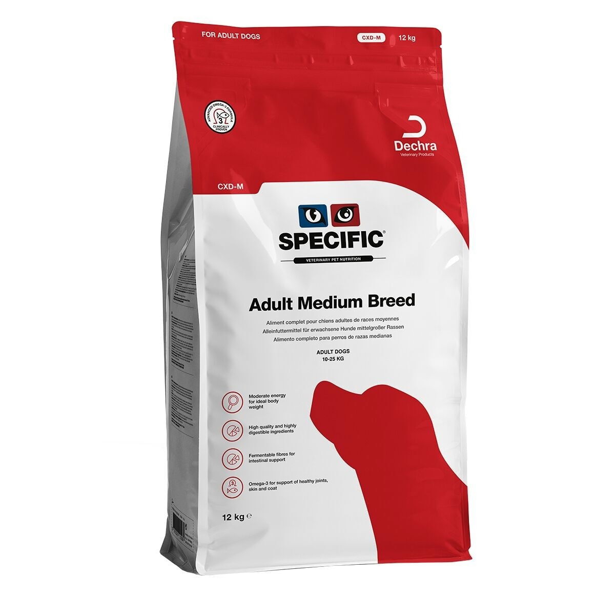 Specific Adult Medium Breed CXD-M 12 kg – ren produktbild av originalforpakningen