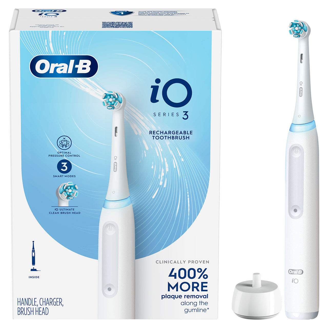 Oral-B iO Series 3 Elektrisk Tannbørste - Matte White
