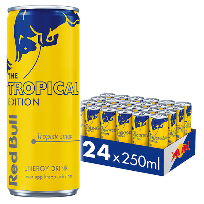 24 x Red Bull Energidrikk, 250 ml, Tropical Edition 2026 2 kr pant