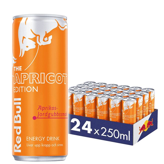 24 x Red Bull Energidrikk, 250 ml, Aprikos Edition