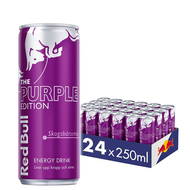 24 x Red Bull Energidrikk, 250 ml, Purple Edition Skogsbær