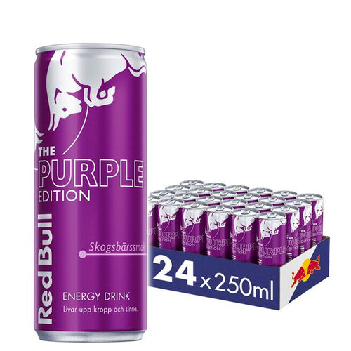 24 x Red Bull Energidrikk, 250 ml, Purple Edition Skogsbær
