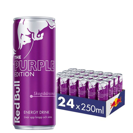 24 x Red Bull Energidrikk, 250 ml, Purple Edition Skogsbær