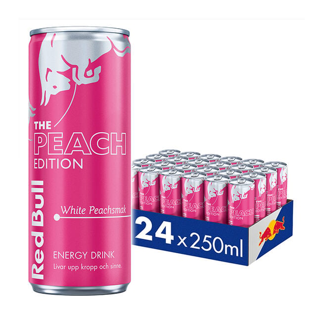 24 x Red Bull Energidrikk, 250 ml, White Peach 2 kr pant