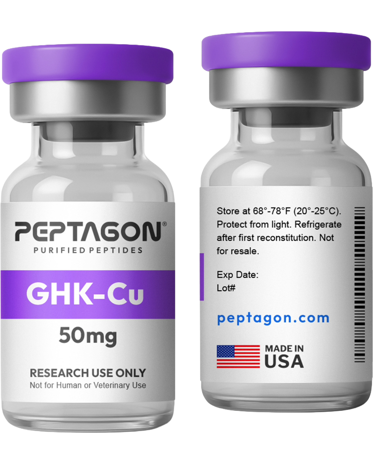 Peptagon GHK-Cu Research Peptide – 50mg / 75mg / 100mg