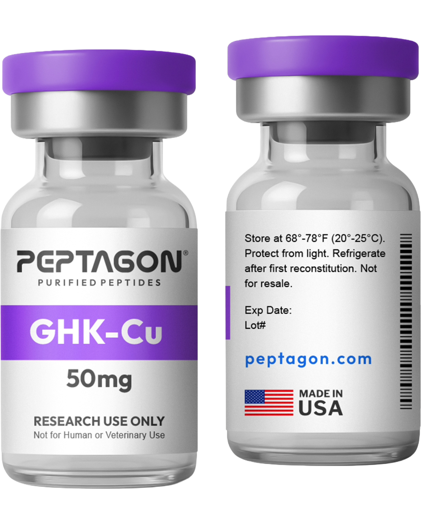 Peptagon GHK-Cu Research Peptide – 50mg / 75mg / 100mg