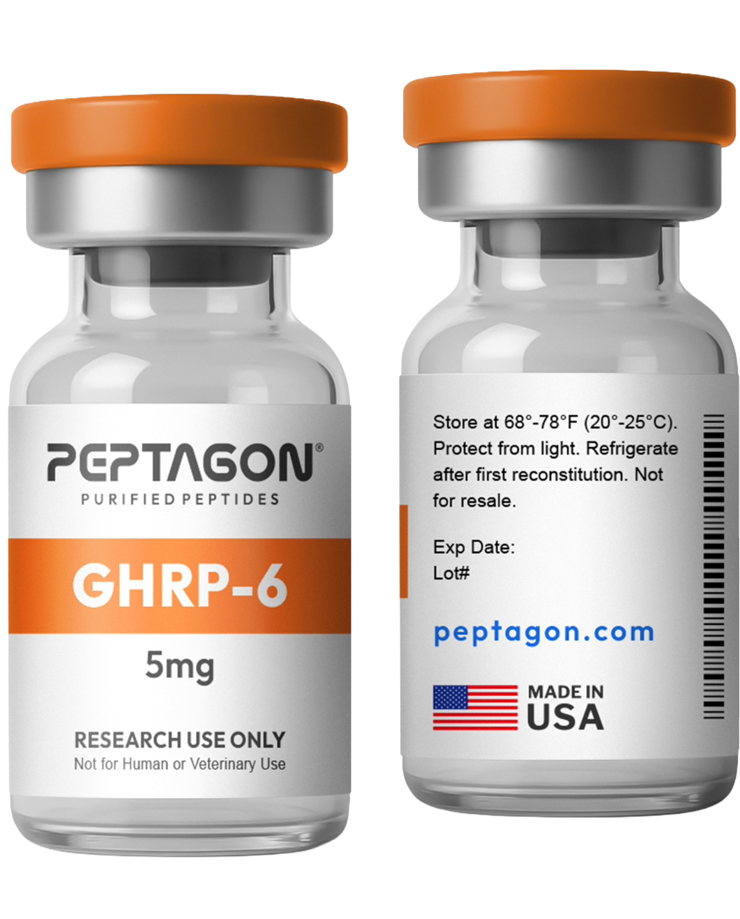 Peptagon GHRP-6 Research Peptide – 5mg – official product image 2