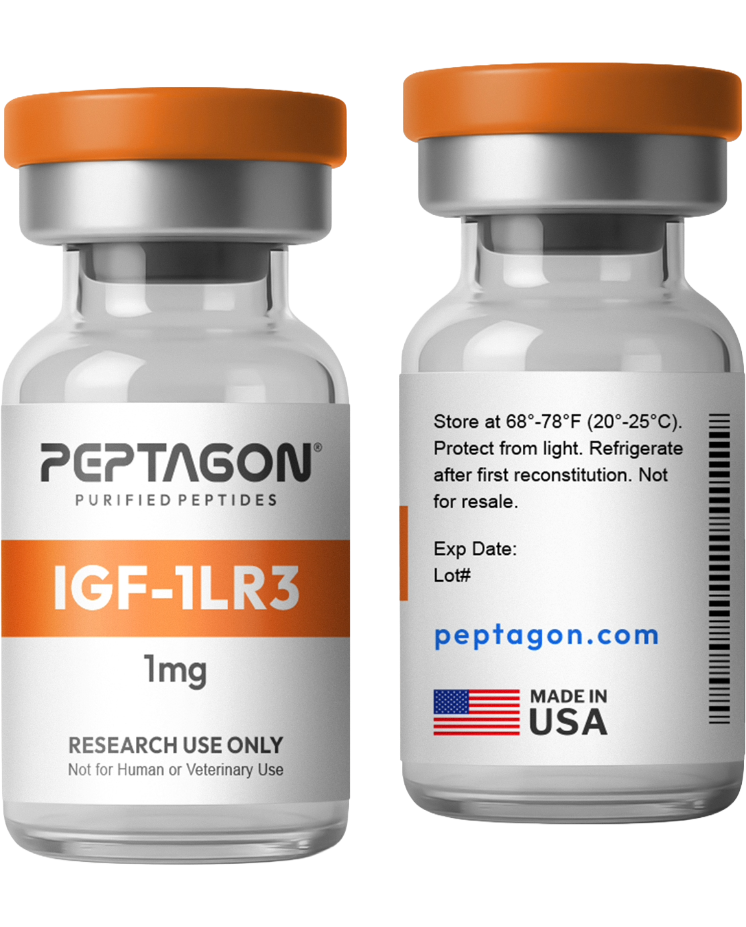 Peptagon IGF-1 LR3 Research Peptide – 1mg – official product image 2