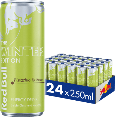 Red Bull Pistasj & Skogsbær Vanlig komplett flak med 24 x 250 ml