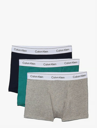 Calvin Klein TRUNK 3PK herreunderbukser, 3-PACK i svart GLACIER blå BELL