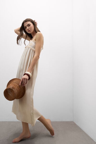 Midsummer Dream Long Viscose Satin Slip