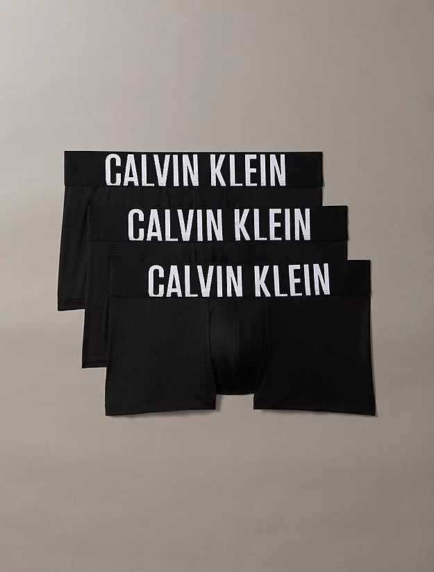 Calvin Klein Intense Power 3-Pack Low Rise Trunk - Black