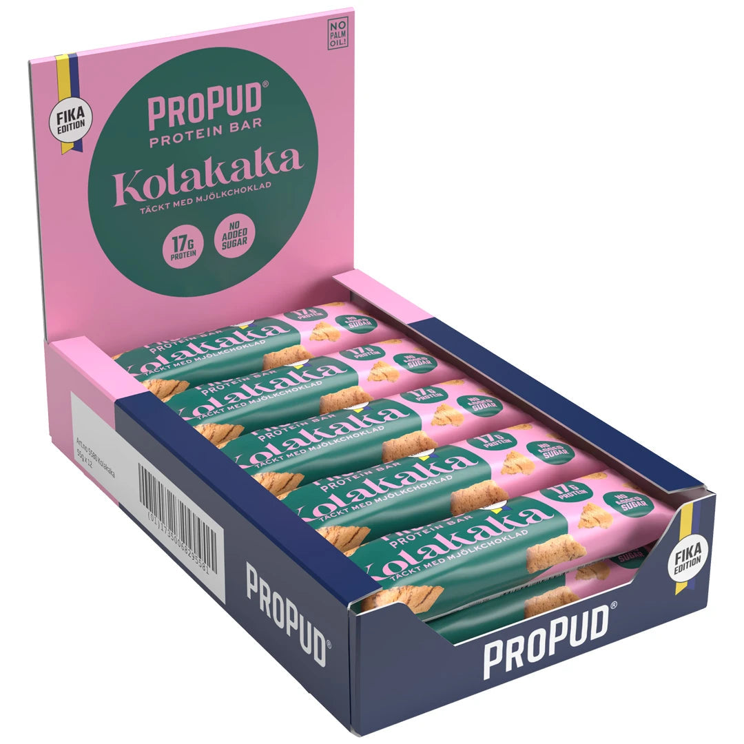 ProPud Kolakaka Proteinbar – 12-pack – eske med 12 proteinbarer à 55 g