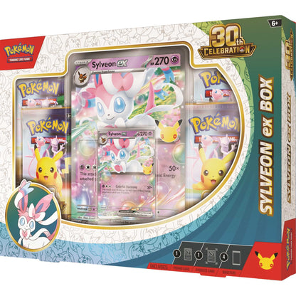 Pokémon TCG ex Box Sylveon – 30th Celebration, fabrikkforseglet