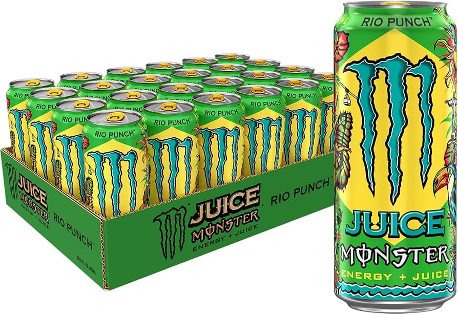 Monster Juiced Rio Punch 24 x 500 ml – full kartong med 24 bokser à 500 ml