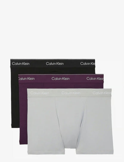 Calvin Klein RELAXED FIT TRUNK 3PK herreunderbukser, 3-PACK i svart HARBOR MIST DARK PURPLE W DT