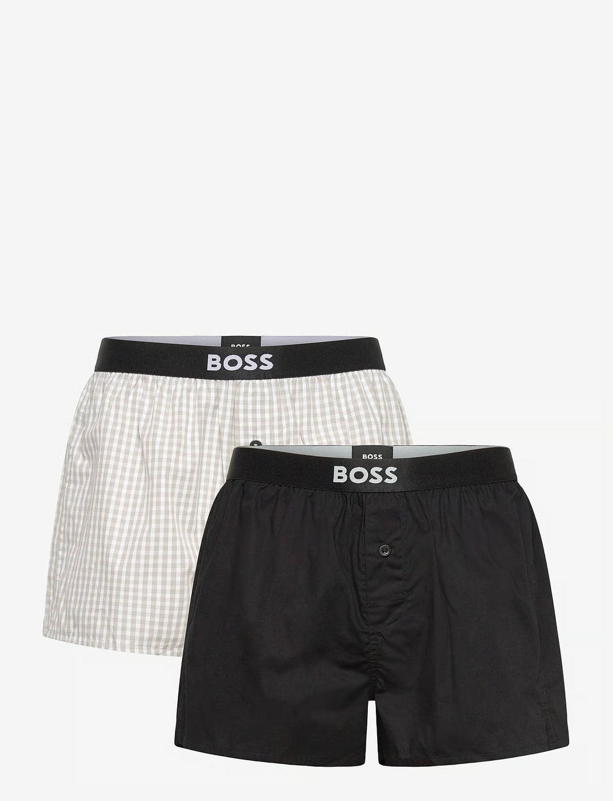 BOSS 2P Boxer Shorts EW herreunderbukser, 2-pack i OPEN grå