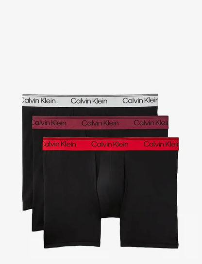 Calvin Klein BOXER BRIEF 3PK herreunderbukser, 3-PACK i svart W HARBOR MIST WB GOJI BERRY