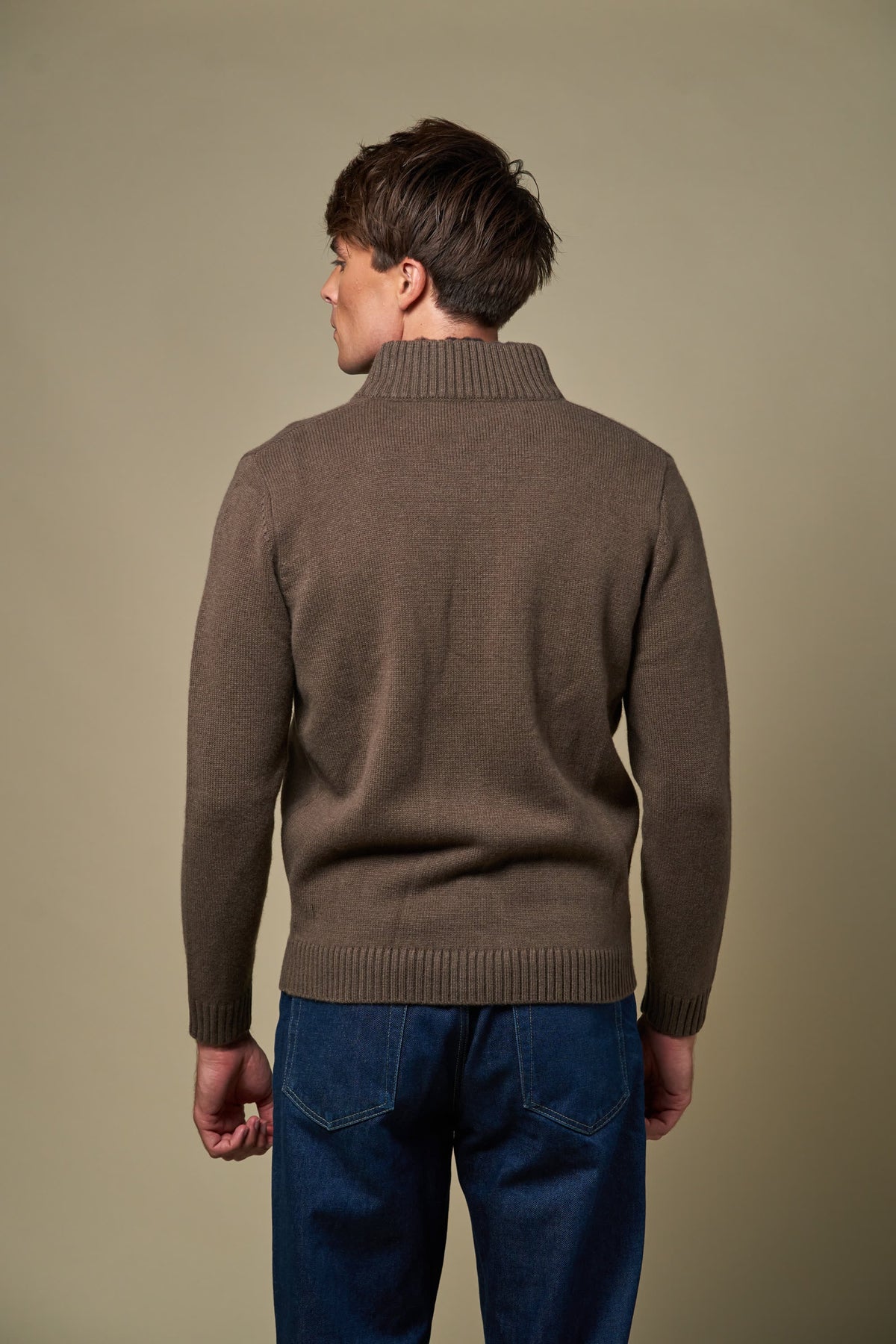 Genuine Fur Collar Cardigan | Tobacco – detaljbilde 6