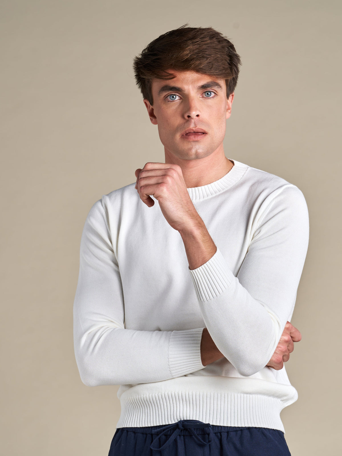 Classic Cotton Crewneck | Off-White – detaljbilde 2