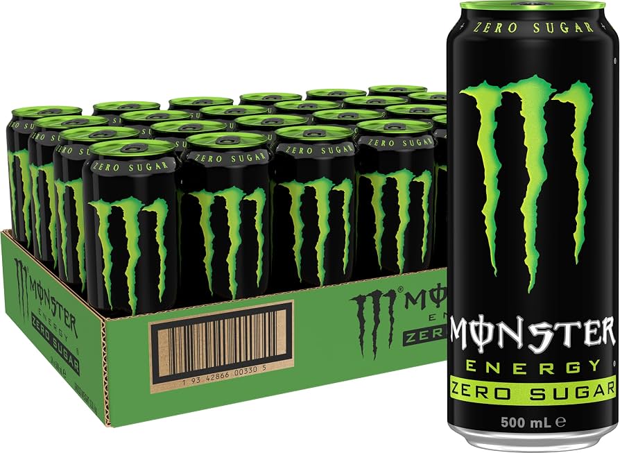 Monster Energy Zero 24 x 500 ml – full kartong med 24 bokser à 500 ml