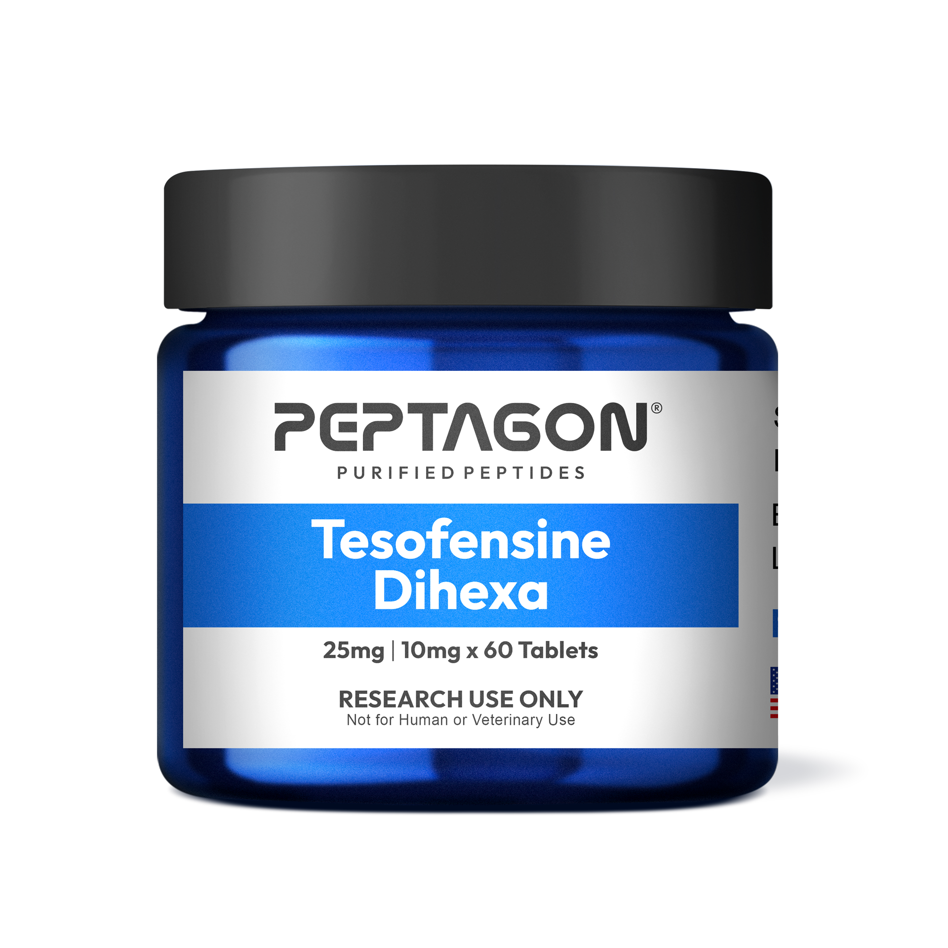 Peptagon Tesofensine + Dihexa Research Tablets – 25mg / 10mg – 60 Count