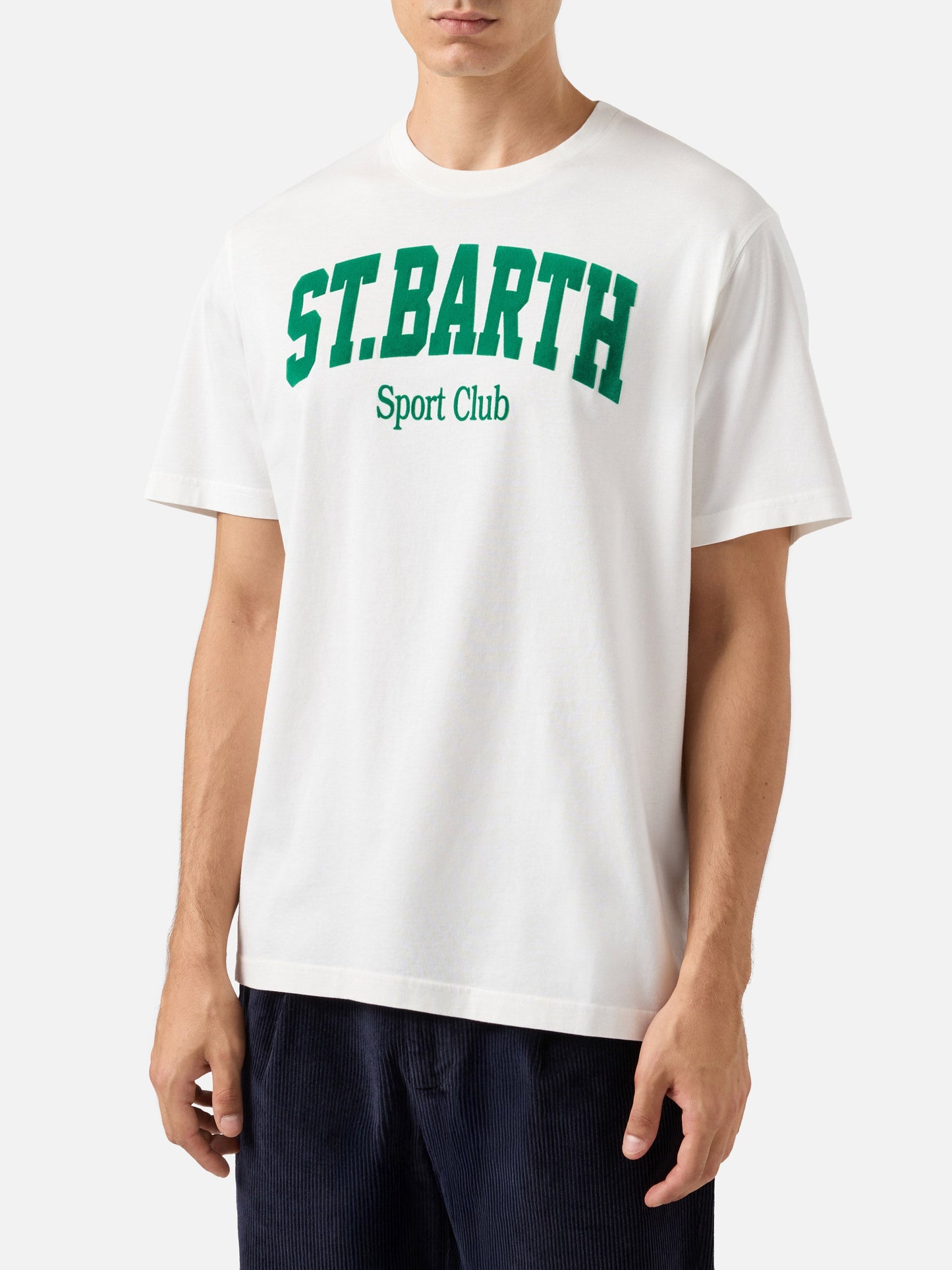 Vinter bomulls-T-skjorte Arnott med St. Barth Sport Club-trykk – offisielt produktbilde 2