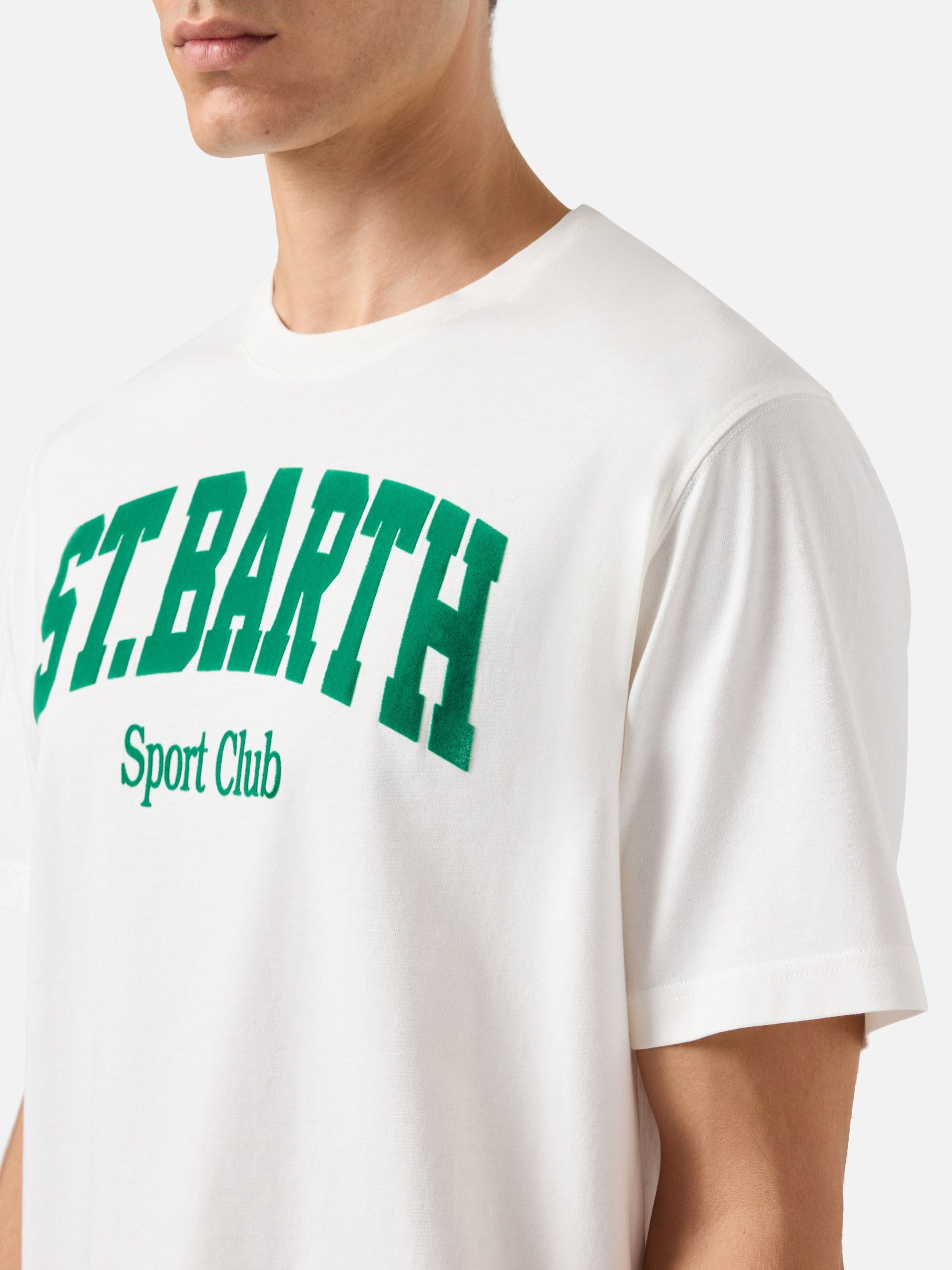 Vinter bomulls-T-skjorte Arnott med St. Barth Sport Club-trykk – offisielt produktbilde 3
