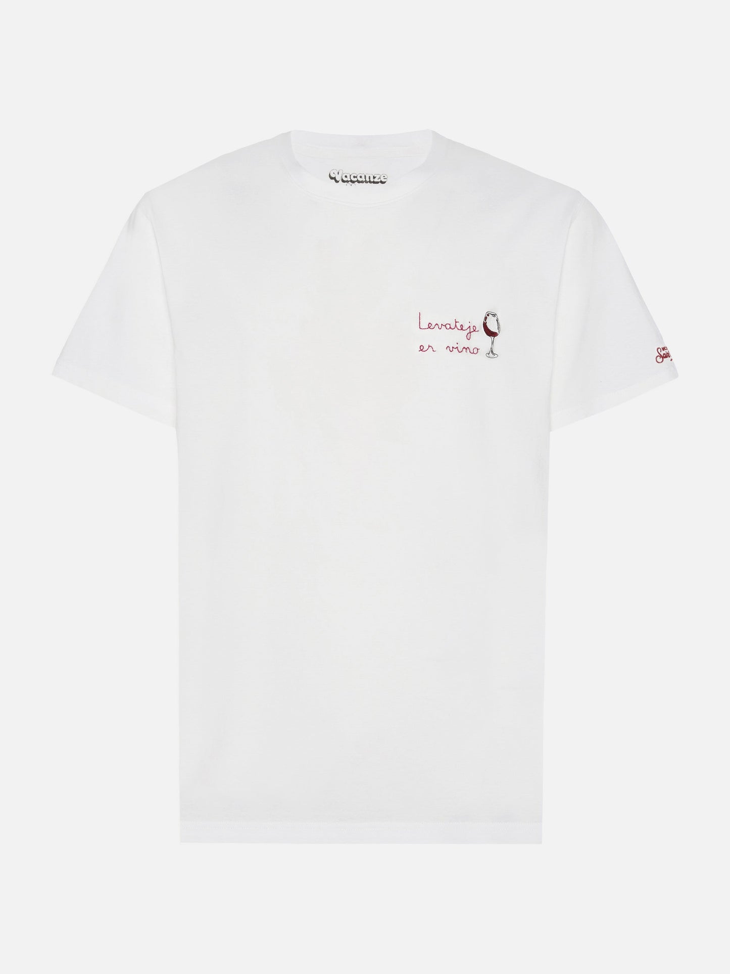 Vinter bomull t-skjorte Arnott Warm med Levateje er vino-broderi | VACANZE DI NATALE SPECIAL EDITION – offisielt produktbilde 4